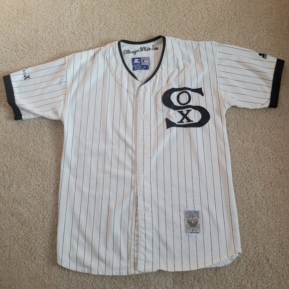 Retro 90s White Sox Jersey by Starter Cooperstown MLB Collection Pinstripe M - Picture 4 of 14